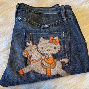 Victoria Couture vintage Hello Kitty jeans with patch size 28
